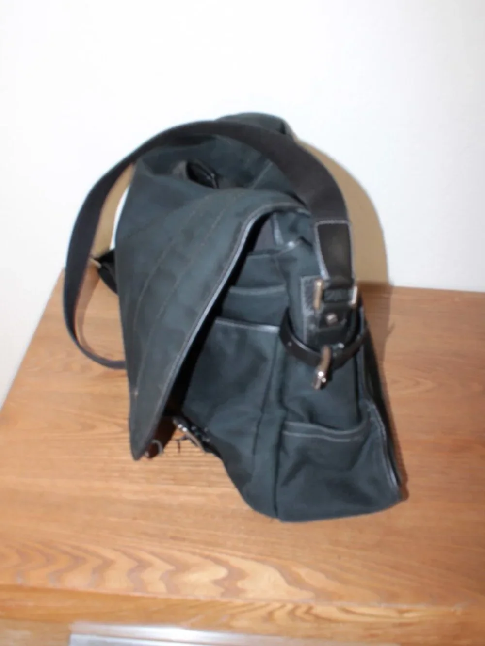Coach Black Canvas & Leather Briefcase Messenger Bag